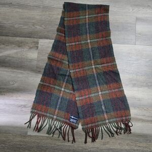 Vty Polo Ralph Lauren Scarf 100% Lambswool Made in Scotland Plaid